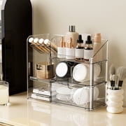 Home Organization on Clearance! Makeup Organizer For Home Vanity Drawer Adjustable Layered Drawer Storage Box For Cosmetics And Jewelry