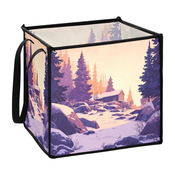 Home Organizer Foldable Fabric Storage Bin With Handle An Old Mill