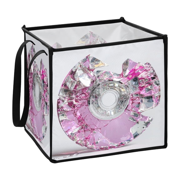 Home Organizer Foldable Fabric Storage Bin With Handle Damaged Cd