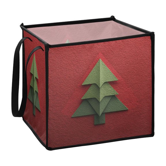 Home Organizer Foldable Fabric Storage Bin With Handle Origami Tree