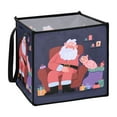 thumbnail image 1 of Home Organizer Foldable Fabric Storage Bin With Handle Santa Claus Dozing Off, 1 of 7