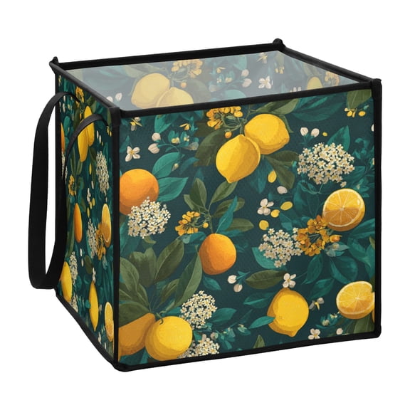 Home Organizer Foldable Fabric Storage Bin With Handle Summer Fruit