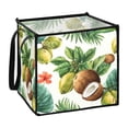 thumbnail image 1 of Home Organizer Foldable Fabric Storage Bin With Handle Watercolor Coconut, 1 of 7