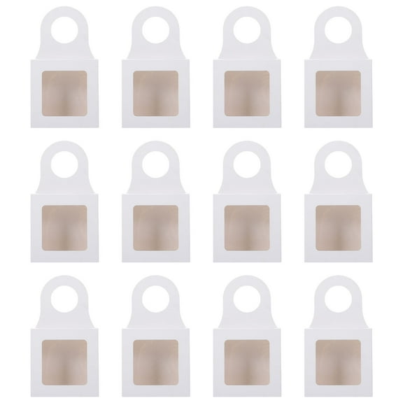 White Paper Storage Box with Clear Window for Bottle Display 25pcs Suitable for Many Occasions