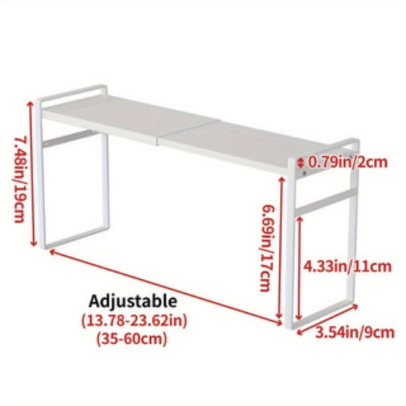 Home Organizer with Black Metal, for kitchens, Kitchen Windowsill Shelf, Retractable Window Side