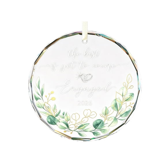 Home Ornament 2026, First Home Christmas Ornament in Our Home Glass Keepsake–Housewarming Gifts for House Couples Homeowner