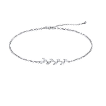 Initial Heart Chain Ring, Personalized Heart Chain Ring, Dainty Chain