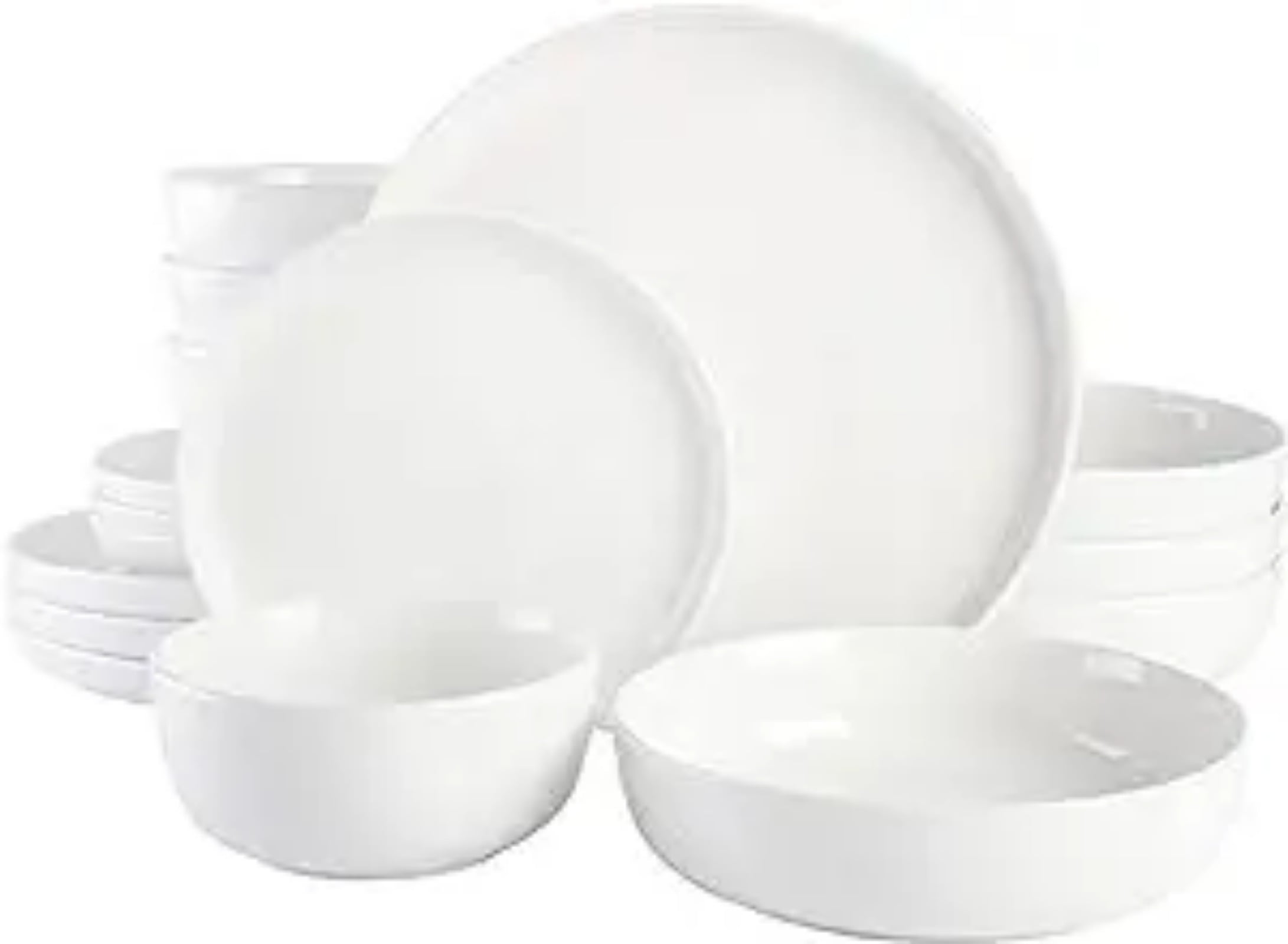 Home Oslo Porcelain Chip and Scratch Resistant Dinnerware Set, Service