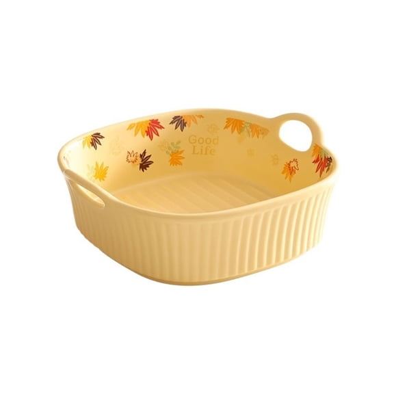 Home Oven Baking Plate High Temperature Ceramic Cheese Baking Bowl Deepening Large Capacity Dinner Plate