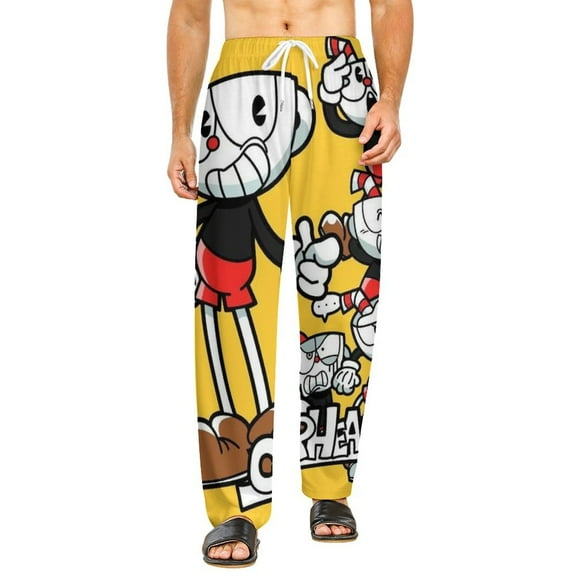 Home Pajamas Cuphead Unisex Soft And Comfortable Pajama Pants For Mens Womens Nightgown