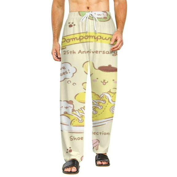 Home Pajamas Pom Pom Purin Unisex Soft And Comfortable Pajama Pants For Mens Womens Nightgown