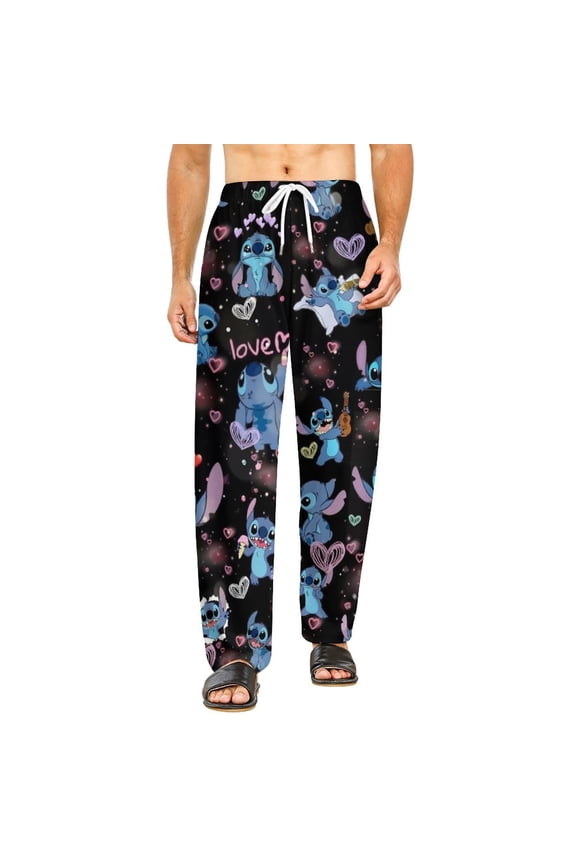 Home Pajamas Stitch Unisex Soft And Comfortable Pajama Pants For Mens Womens Nightgown