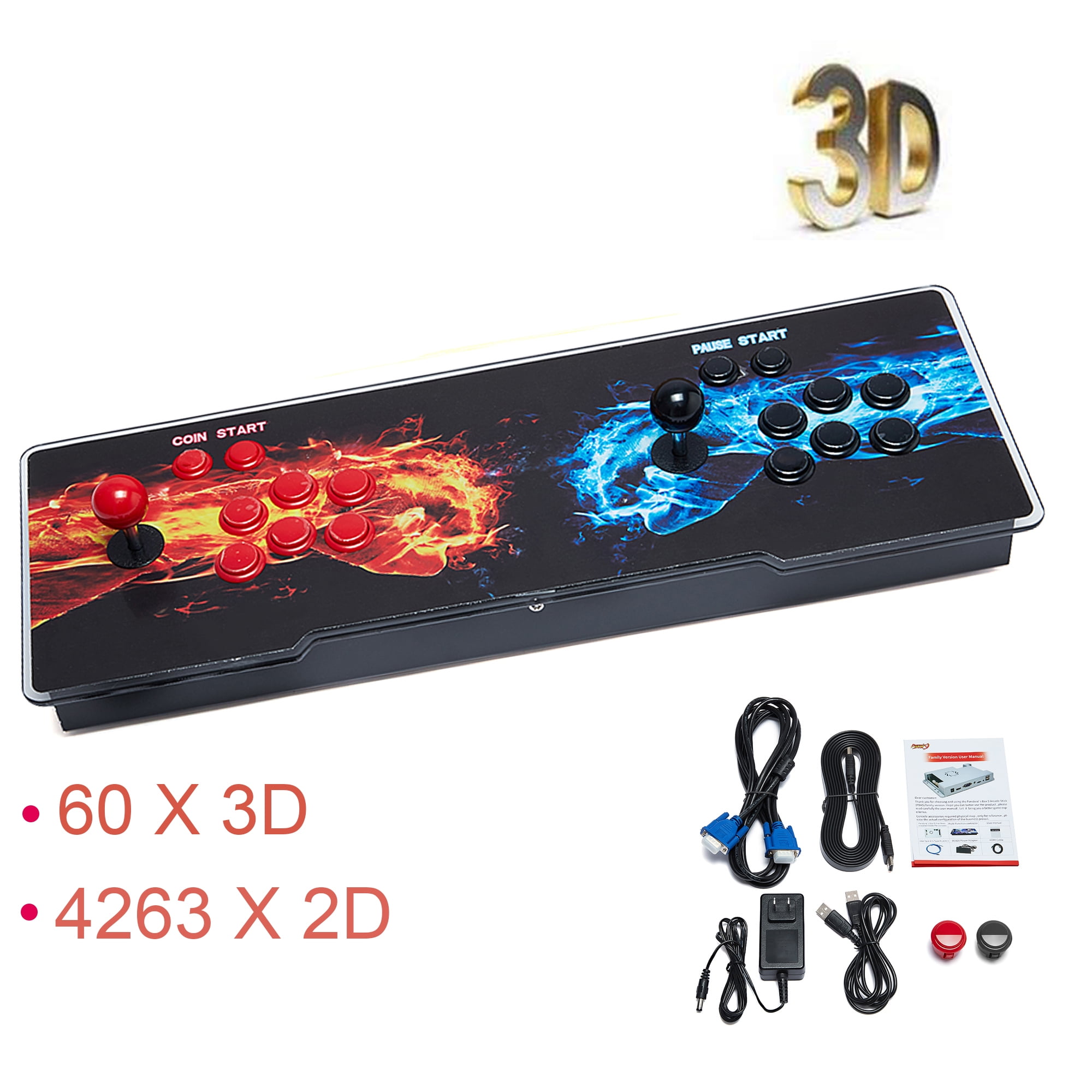 Home Pandora Arcade Video Game Console Retro Video Games, Dual Joystick