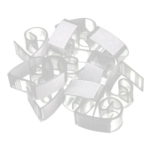 Home Party Plastic Hook Loop Tablecloth Skirting Clip 12pcs for 0.6" Thick Table