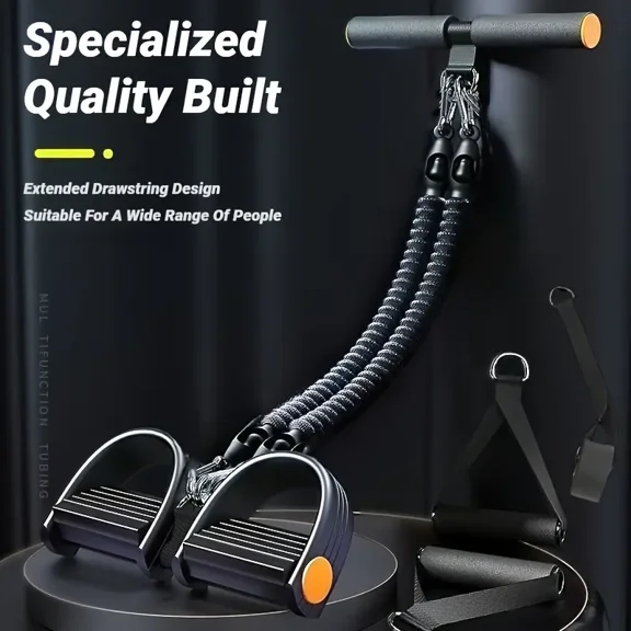 Home Pedal Resistance Trainer - Multifunctional Fitness Resistance Band Trainer, Back and Abdominal Muscle Exercise Equipment
