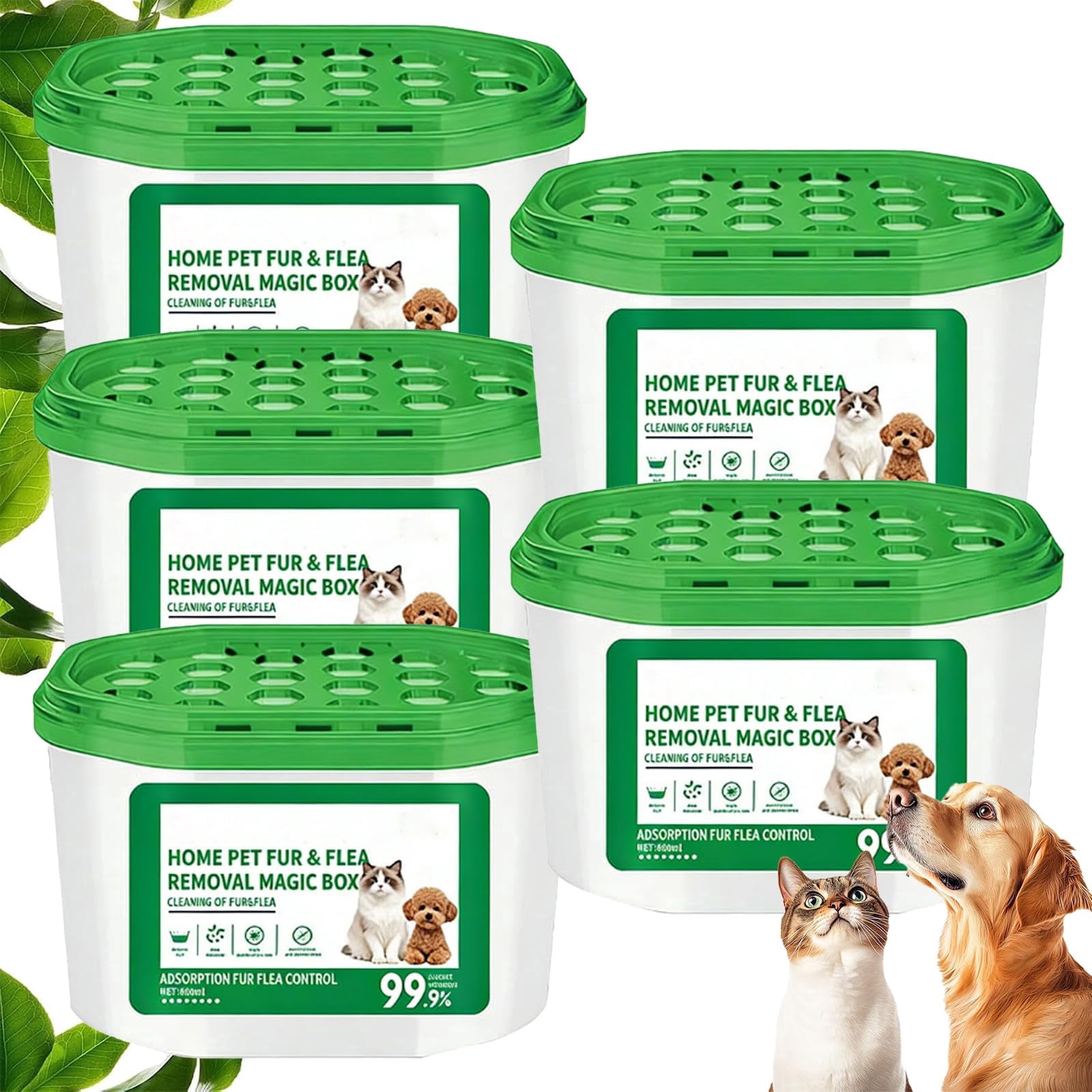 Home Pet Fur & Odor Removal Magic Box, Portable Indoor Air Purifier for Pet Hair, Dust & Odor, Bedroom & Living Room Dust Collector