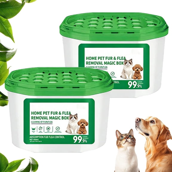 Home Pet Fur & Odor Removal Magic Box, Portable Pet Hair Remover & Odor Eliminator, 360° Cleaning Coverage for Sofa Carpet Bed, Ideal for Home Bedroom Living Room Pet Areas