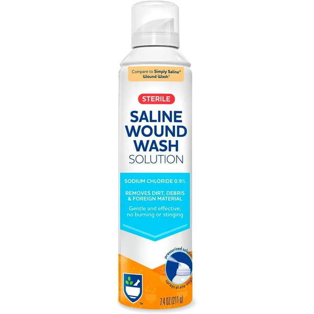 Home Pharmacy Sterile Saline Wound Wash Spray 7.4 fl oz Safe and