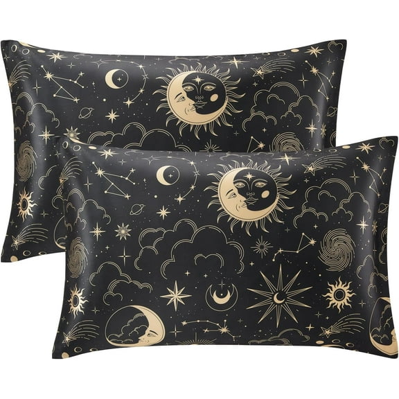 Home Pillowcase Pink Pack 2 Standard Size 20x30inches Soft Pillow Cases Set of 2 Satin Pillow Case with Envelope Closure