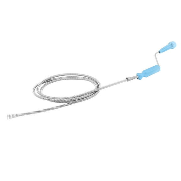 Home Plastic Handle Toilet Drain Closet Auger Plugger Cleaner Wire 1.5M Long