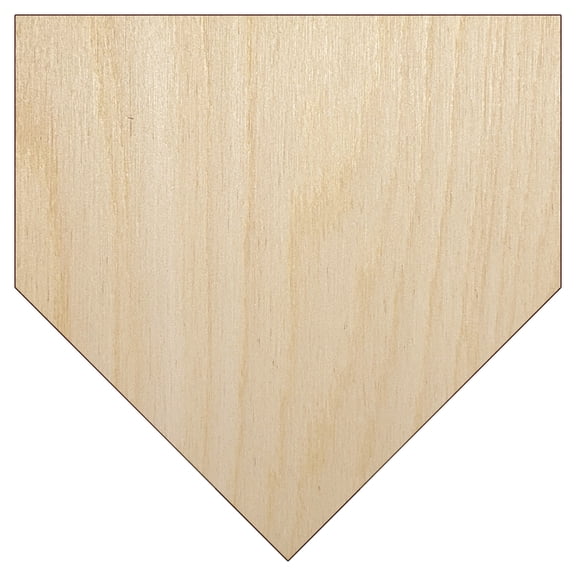 Home Plate Baseball Wood Shape Unfinished Piece Cutout Craft DIY Projects - 6.25 Inch Size - 1/8 Inch Thick