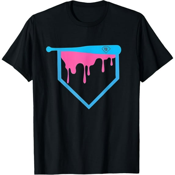 Home Plate Drip - Drip Baseball-baseball bat with sprinkles T-Shirt