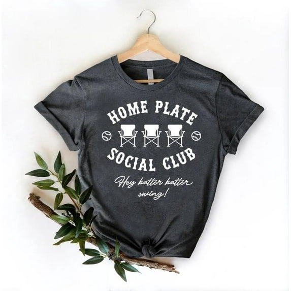 Home Plate Social Club T-Shirt, Baseball Shirt, Game Day Shirt,Baseball Season Tee,Baseball Mom ,Baseball Mama Shirt,Family Baseball Tee Tshirt All Size S-5XL