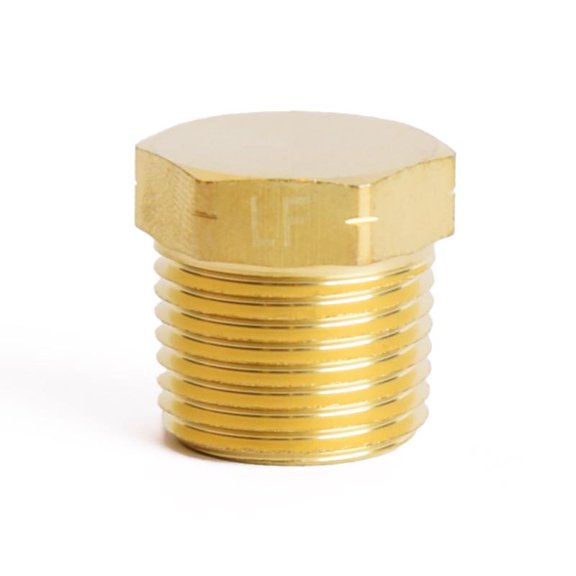 1/2 in. MPT Brass Hex Head Plug
