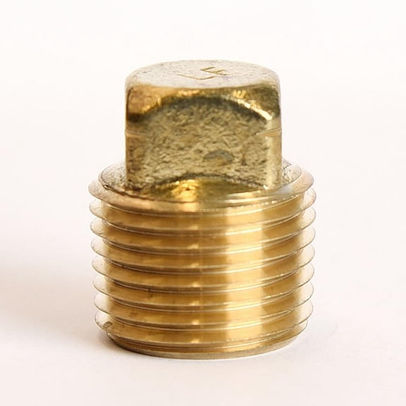 1/2 in. MPT Brass Square Head Cored Plug