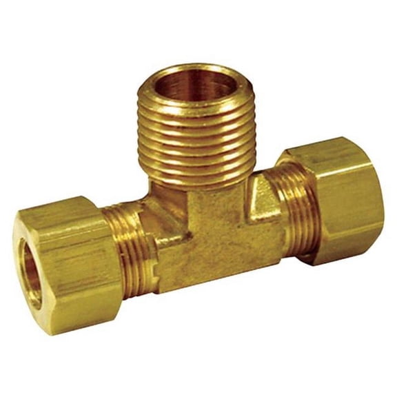 Home Plus 4016451 0.38 Compression x 0.38 in. Compression Brass Tee - Pack of 5
