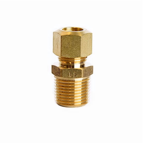 Home Plus 4016918 0.38 Compression x 0.38 in. Male Brass Connector - Pack of 5