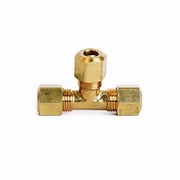 Home Plus 4016977 0.25 Compression x 0.25 in. Compression Yellow Brass Tee - Pack of 5