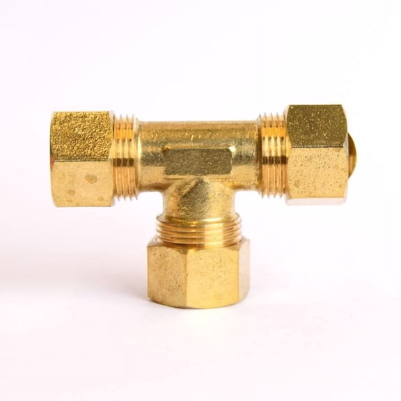 Home Plus 4016982 0.63 Compression x 0.63 in. Compression Yellow Brass Tee - Pack of 5