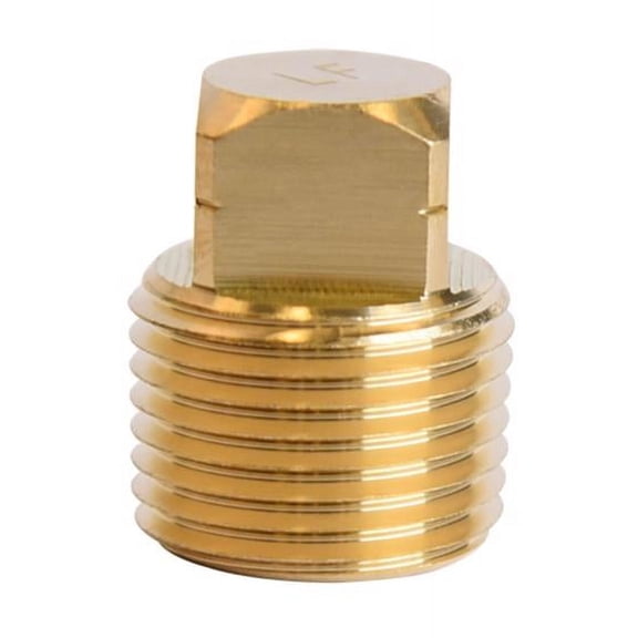 Home Plus 4017305 0.38 in. MPT Brass Square Head Cored Plug - Pack of 5