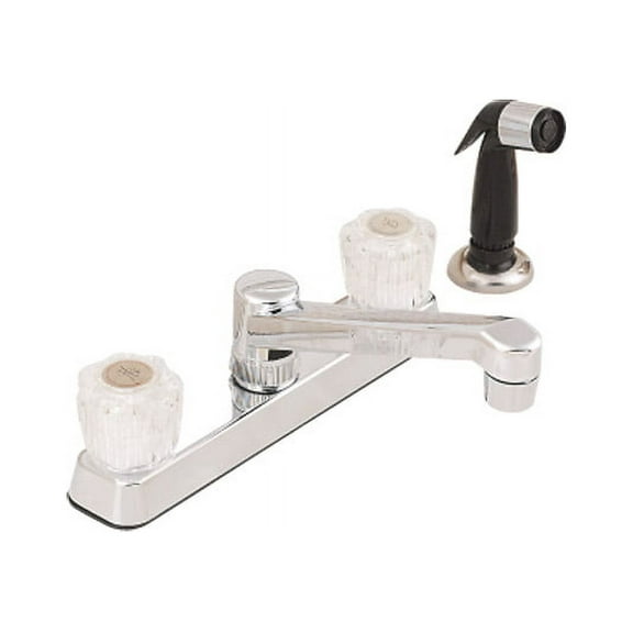 Home Plus 8238CP Non-Mettalic Kitchen Faucet 2 Handle, Chrome