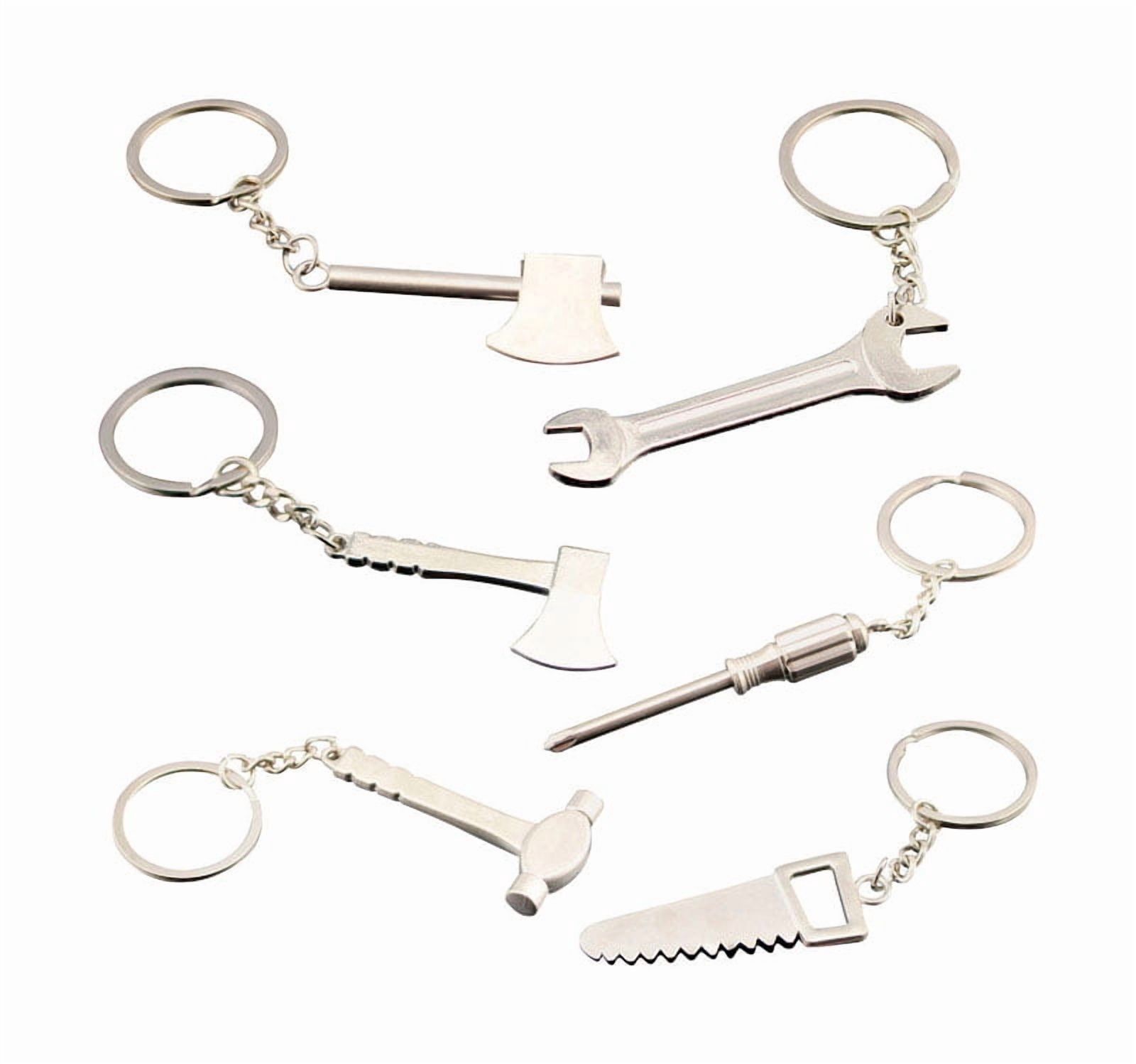 Home Plus Metal Silver Assorted Tool Shapes Key Ring