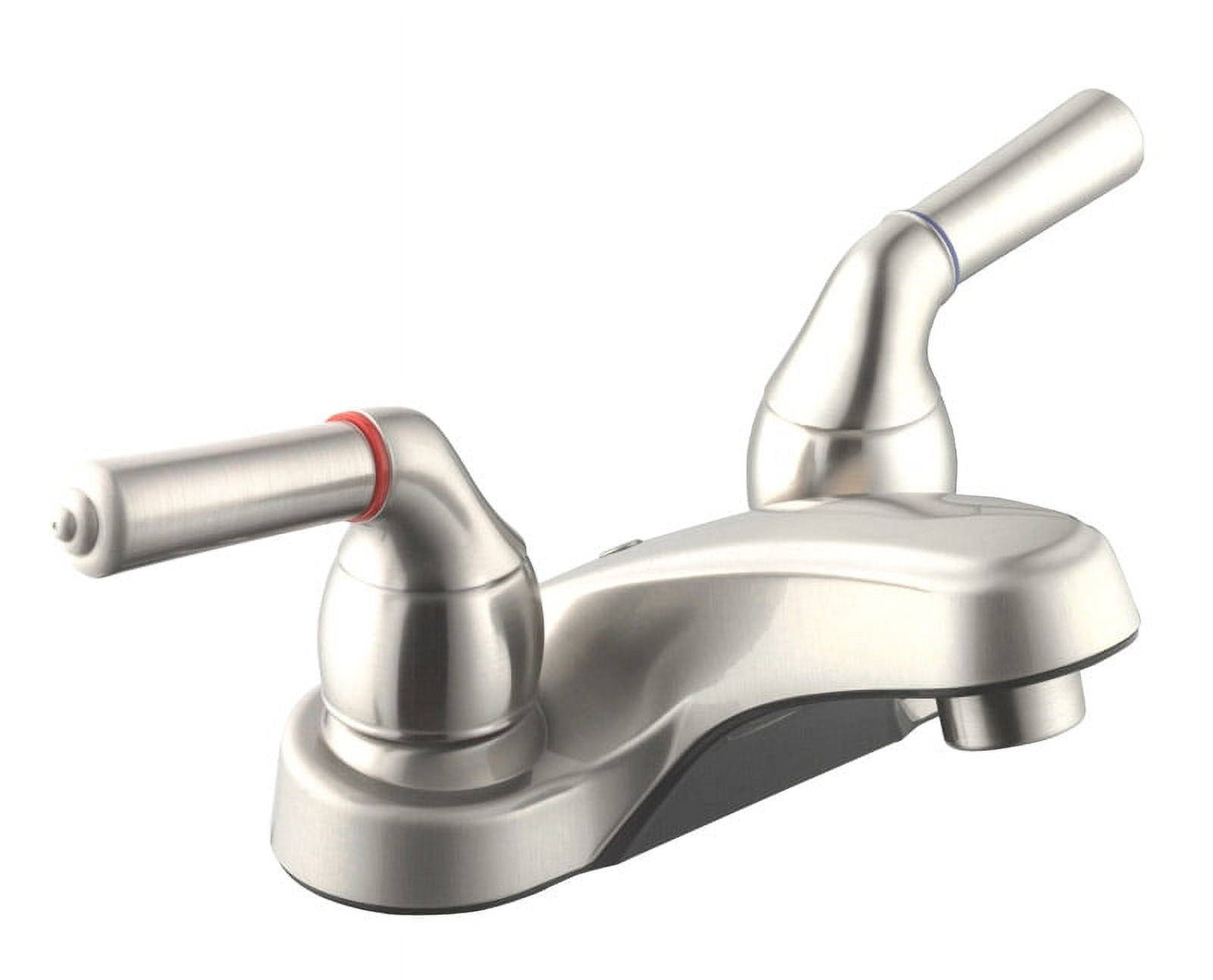 Home Plus 4 in. Chrome Two Handle Centerset Bathroom Faucet
