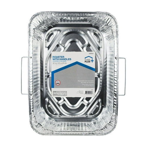 Home Plus Durable Foil 11-7/8 in. W x 16-5/8 in. L Roaster Pan Silver 1 pk (Pack of 12)
