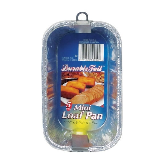 Home Plus 6392096 3.18 x 5.62 in. Durable Foil Mini Loaf Pan - Silver- pack of 12