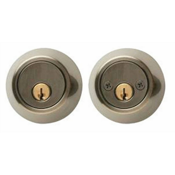 Home Plus Antique Brass Brass Double Cylinder Deadbolt