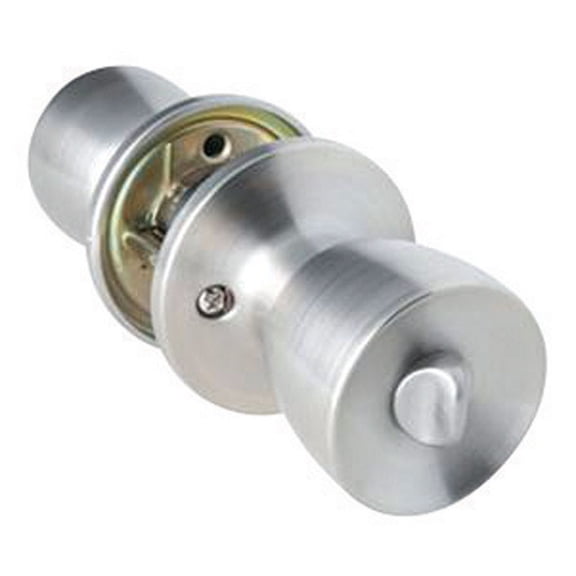 Home Plus Satin Chrome Privacy Lockset ANSI Grade 3 1-3/4 in.