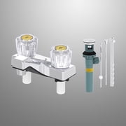 Home Plus Traditional Two Handle Lavatory Pop-Up Faucet, Chrome