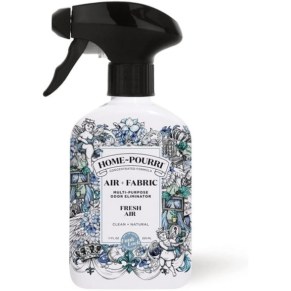 Home-Pourri Air + Fabric Multi-Purpose Odor Freshener Spray, 11 Fl Oz, Up to 570 Uses, Fresh Air Scent, Room Deodorizer with Essential Oils, for Carpets, Couches, Bedding & Curtains