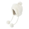 thumbnail image 1 of Home Prefer Girls Sherpa Earflaps Hat Toddler Baby Knit Beanie Fuzzy Peruvian Cold Weather Warm Winter Hat, 1 of 5