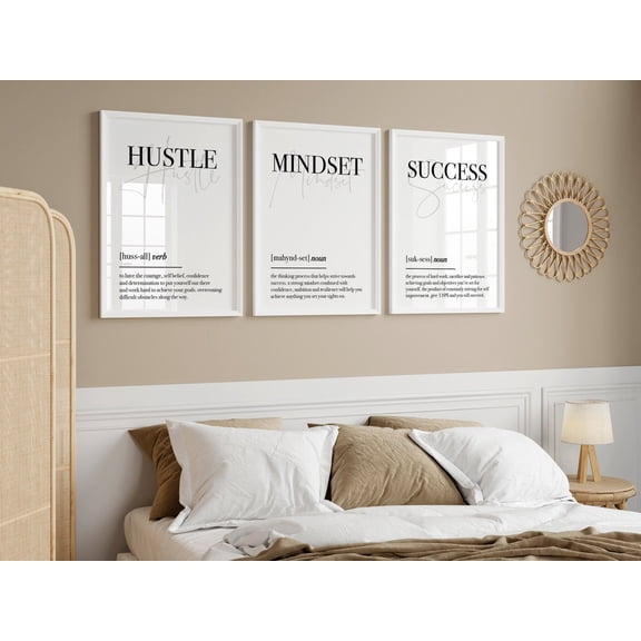 Home Prints, Definition Prints, Wall Art, Gym Prints, Work From, Inspirational Quote Print, Hustle Poster Printed Poster, Poster Only