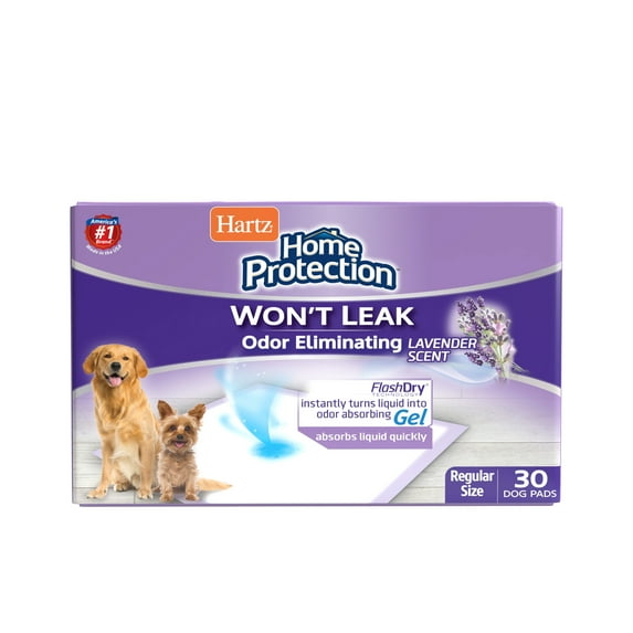 Home Protection Lavender Scent Odor-Eliminating Dog Pads, Regular Size, 21 in x 21 in, 30ct