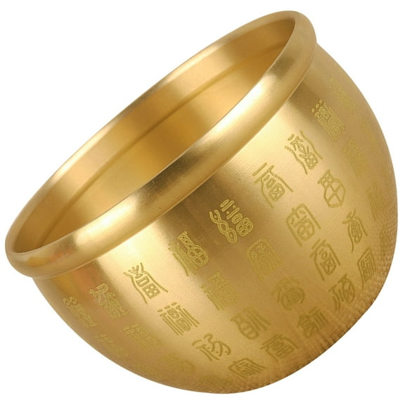 Bowls Fortune Pure Copper Bowl Traditional Decoration 7X7X4.7CM Golden