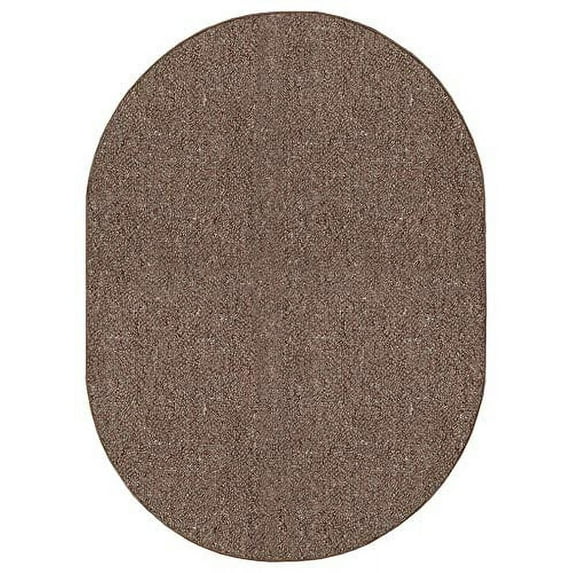 Home Queen Color World Collection Indoor Outdoor Area Rug Brown - 8' x 10' Oval