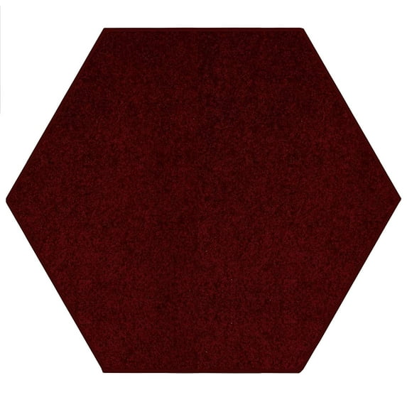 Home Queen Color World Collection Indoor Outdoor Area Rug Burgundy - 7' Hexagon