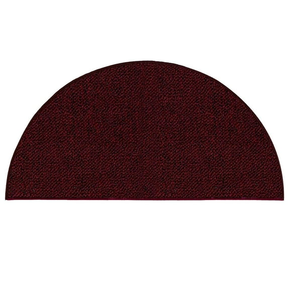 Home Queen Color World Collection Indoor Outdoor Area Rug Burgundy - 72" x 144" Half Round